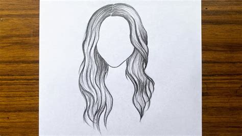 easy female hair drawing